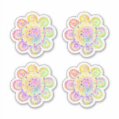 Waterverf Sunflower Boho Style Sticker (Voorkant)
