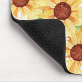 Waterverf Sunflower en Daisy Muismat (Hoek)