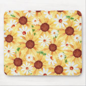 Waterverf Sunflower en Daisy Muismat (Voorkant)