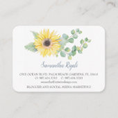 Waterverf Sunflower Green Eucalyptus Business Informatiekaartje (Voorkant)