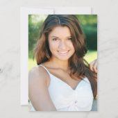 Waterverf Sunflower Greenery Quinceanera Foto Kaart (Achterkant)