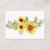 Waterverf Sunflower Herfst Book In plaats van Kaar Informatiekaartje (Achterkant)