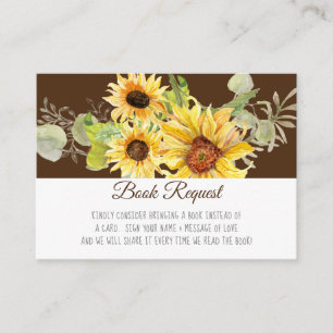 Waterverf Sunflower Herfst Book In plaats van Kaar Informatiekaartje