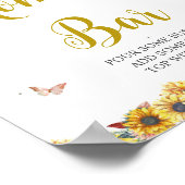 Waterverf Sunflower Momosa Bar Sign. Poster (Hoek)