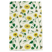 Waterverf Sunflower Pattern Gift Bag Medium Cadeauzakje (Voorkant)