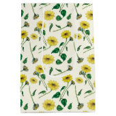 Waterverf Sunflower Pattern Gift Bag Medium Cadeauzakje (Achterkant)