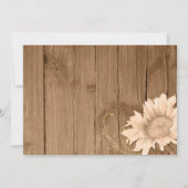 Waterverf Sunflower Rural Wedding Kaart (Achterkant)