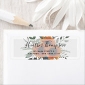 Waterverf Sunflower Rustic Return Address Label (Insitu)