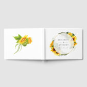 Waterverf Sunflower Rustic Wedding Gastenboek (Volledig)