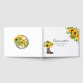 Waterverf Sunflower Rustic Western Quinceañera Gastenboek (Volledig)