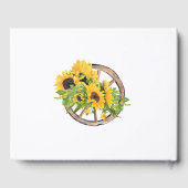 Waterverf Sunflower Rustic Western Quinceañera Gastenboek (Achterkant)