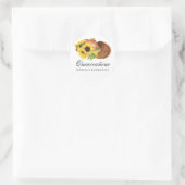 Waterverf Sunflower Rustic Western Quinceañera Ronde Sticker (Tas)