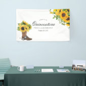 Waterverf Sunflower Rustic Western Quinceañera Spandoek (Beurs)