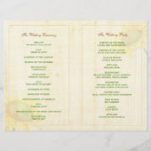 Waterverf Sunflower Wedding Bi Fold Programs (Achterkant)