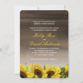 Waterverf Sunflower Wedding Uitnodiging (Voorkant)