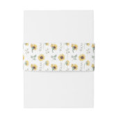 Waterverf Sunfloweri in Bloom Bloemen Huwelijk Uitnodigingen Wikkel (Achterkant Voorbeeld)