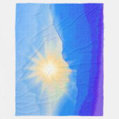 Waterverf Sunrise Fleece Deken (Voorkant)
