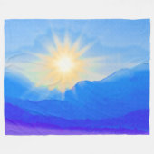 Waterverf Sunrise Fleece Deken (Voorkant (Horizontaal))