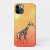 Waterverf Sunrise Giraffe Case-Mate iPhone Case (Achterkant)