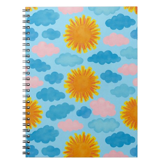 Waterverf Sunrise Sunset Blank Journal/ Notitieboek (Voorkant)