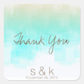 Waterverf Sunrise WSRC Vierkante Sticker (Voorkant)