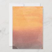 waterverf sunset barn bruiloft uitnodiging (Achterkant)