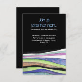 WATERVERF SUNSET Bat Bar Mitswa Party Kaart (Voorkant / Achterkant)