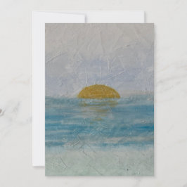Waterverf Sunset Beach huwelijksuitnodiging Kaart