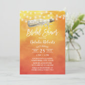 Waterverf Sunset Beach Love Message Vrijgezellenfe Kaart (Staand voorkant)