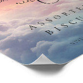 Waterverf Sunset Cloud 9 Vrijgezellenfeest Voedsel Poster (Hoek)