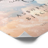 Waterverf Sunset Cloud 9 Vrijgezellenfeest Voedsel Poster (Hoek)