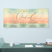 Waterverf Sunset Cloud Nine Vrijgezellenfeest Welk Spandoek (Beurs)