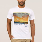 Waterverf Sunset - Fine Cotton Mannen T shirt (Voorkant)
