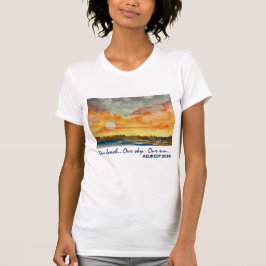 Waterverf Sunset Fine Cotton Women's T-shirt
