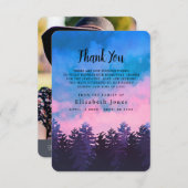 Waterverf Sunset Forest sympathie Bedankkaart (Voorkant / Achterkant)