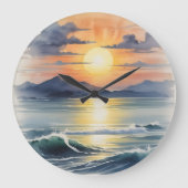 Waterverf Sunset Grote Klok (Voorkant)