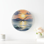 Waterverf Sunset Grote Klok (Huis)