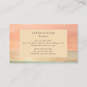 Waterverf Sunset Minimalist Designer Visitekaartje (Achterkant)