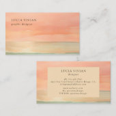 Waterverf Sunset Minimalist Designer Visitekaartje (Voorkant / Achterkant)