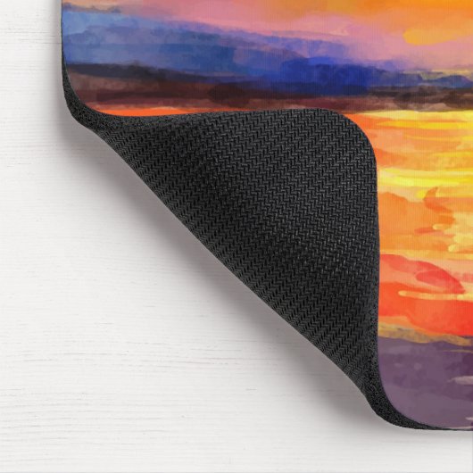 Waterverf Sunset Mousepad Muismat (Hoek)