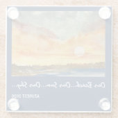 Waterverf Sunset - Onderzetter Glazen Onderzetter (Achterkant)