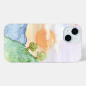 Waterverf Sunset over bergen en bomen Case-Mate iPhone Case (Achterkant (horizontaal))