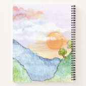 Waterverf Sunset over bergen en bomen Notitieboek (Achterkant)
