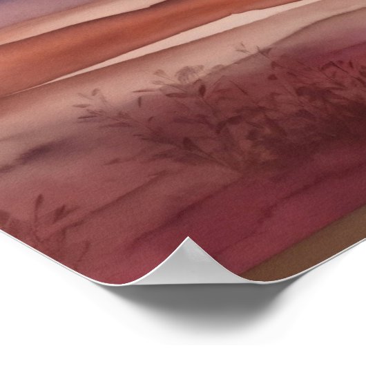 Waterverf Sunset Poster (Hoek)