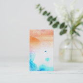 Waterverf Sunset Reiki Art Paint Visitekaartjes (Staand voorkant)