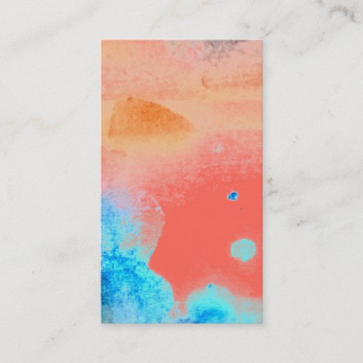 Waterverf Sunset Reiki Art Paint Visitekaartjes (Voorkant)