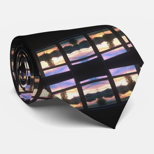 Waterverf Sunset Stropdas (Opgerold)