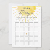 Waterverf Sunshine Baby shower Baby Bingo Kaart (Voorkant)