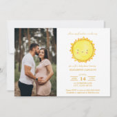 Waterverf Sunshine Baby shower Foto downloaden Kaart (Voorkant)