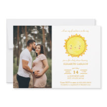 Waterverf Sunshine Baby shower Foto downloaden